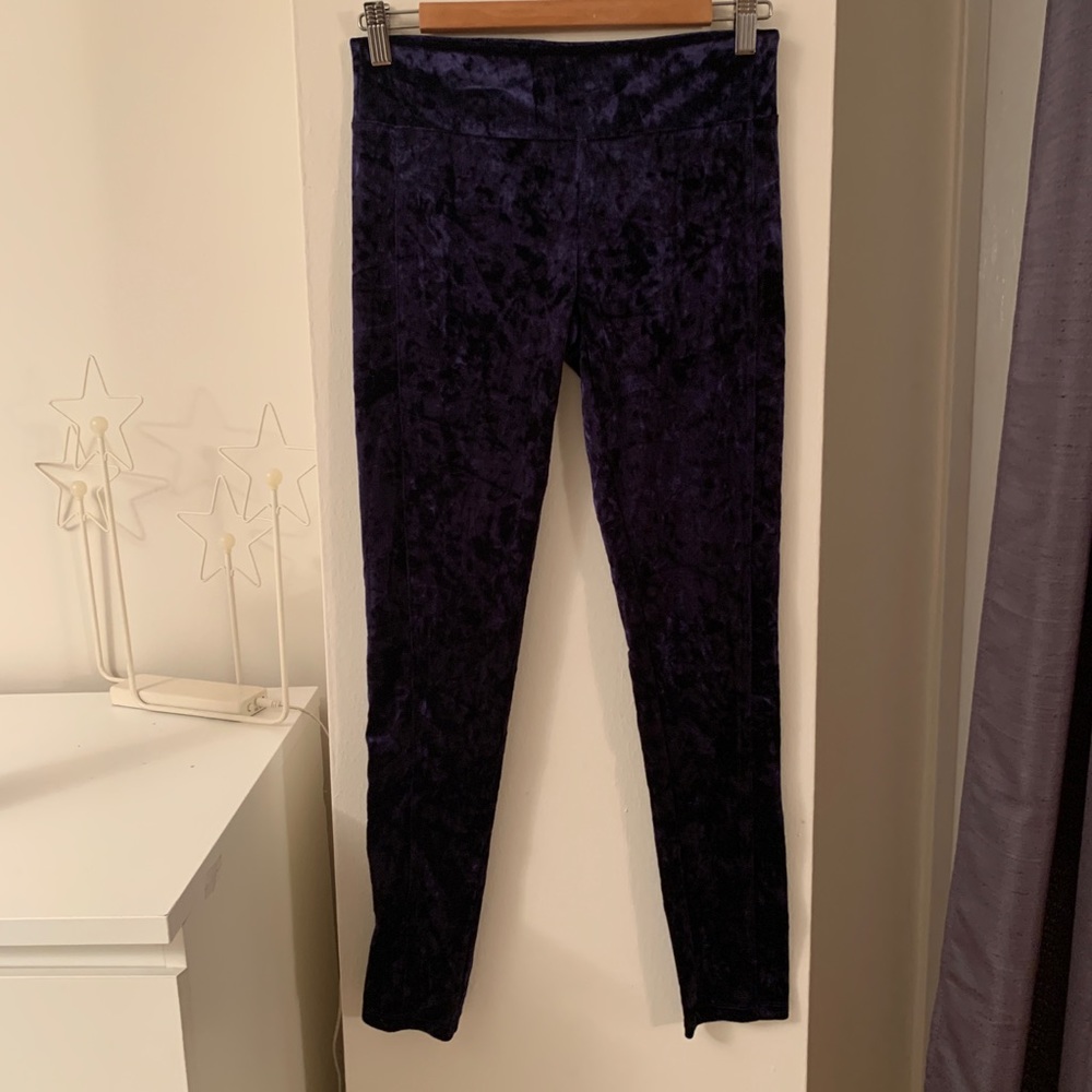 Night blue velvet chic pant lengging